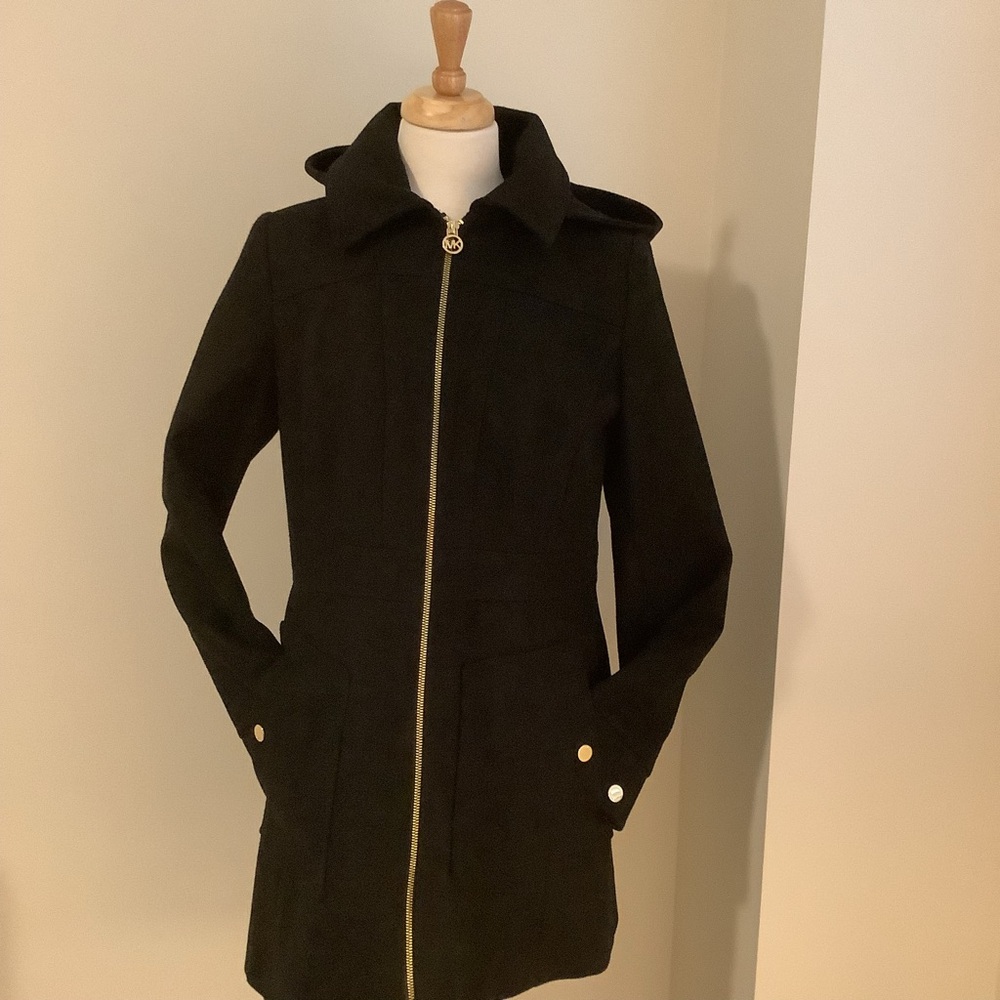 Michael Kors Black Wool Coat